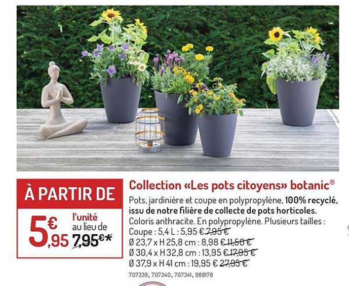 collection «les pots citoyens» botanic