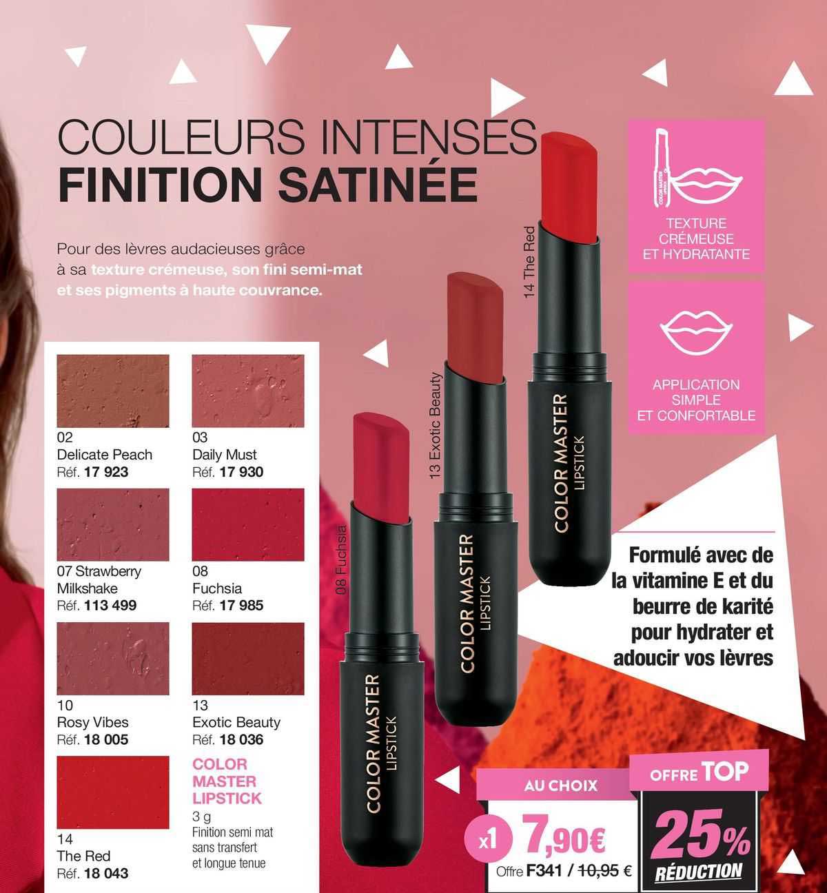 color master lipstick finition semi mat sans tranfert et longue tenue