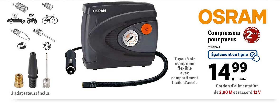 Compresseur Pour Pneus Osram