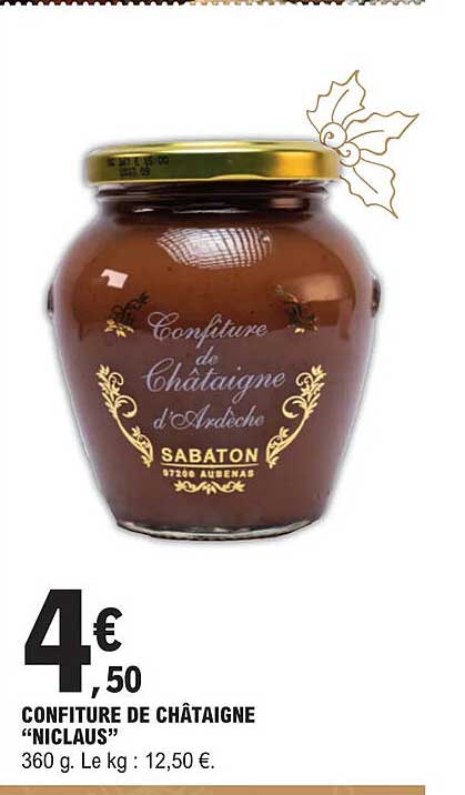confiture de châtaigne "niclaus"