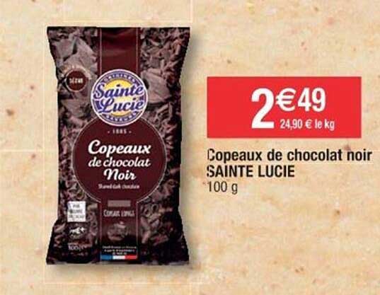 copeaux de chocolat noir sainte lucie