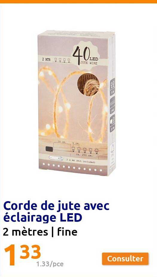 Corde De Jute Avec éclairage Led