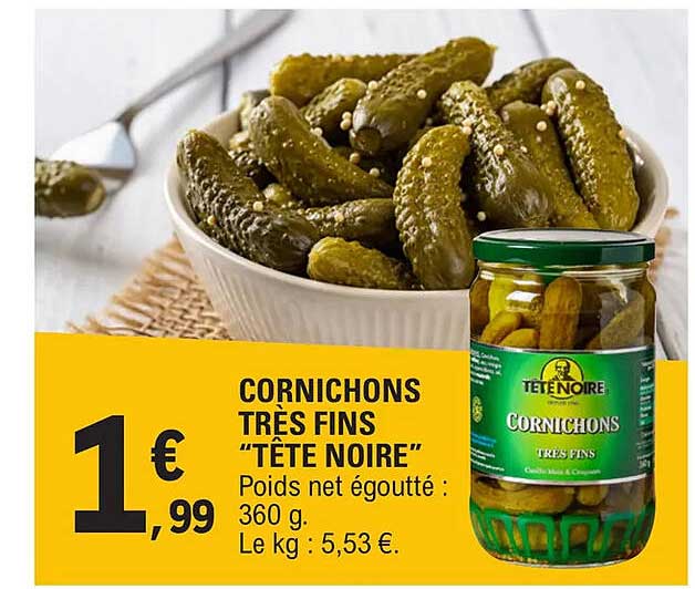 cornichons très fins "tête noire"