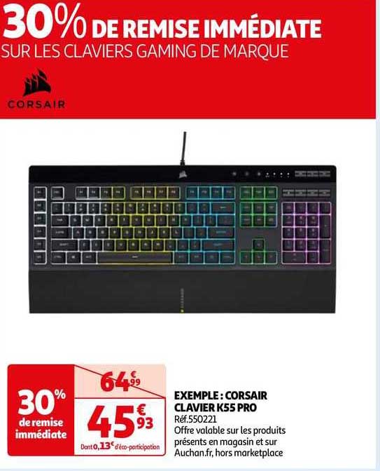 corsair clavier k55 pro