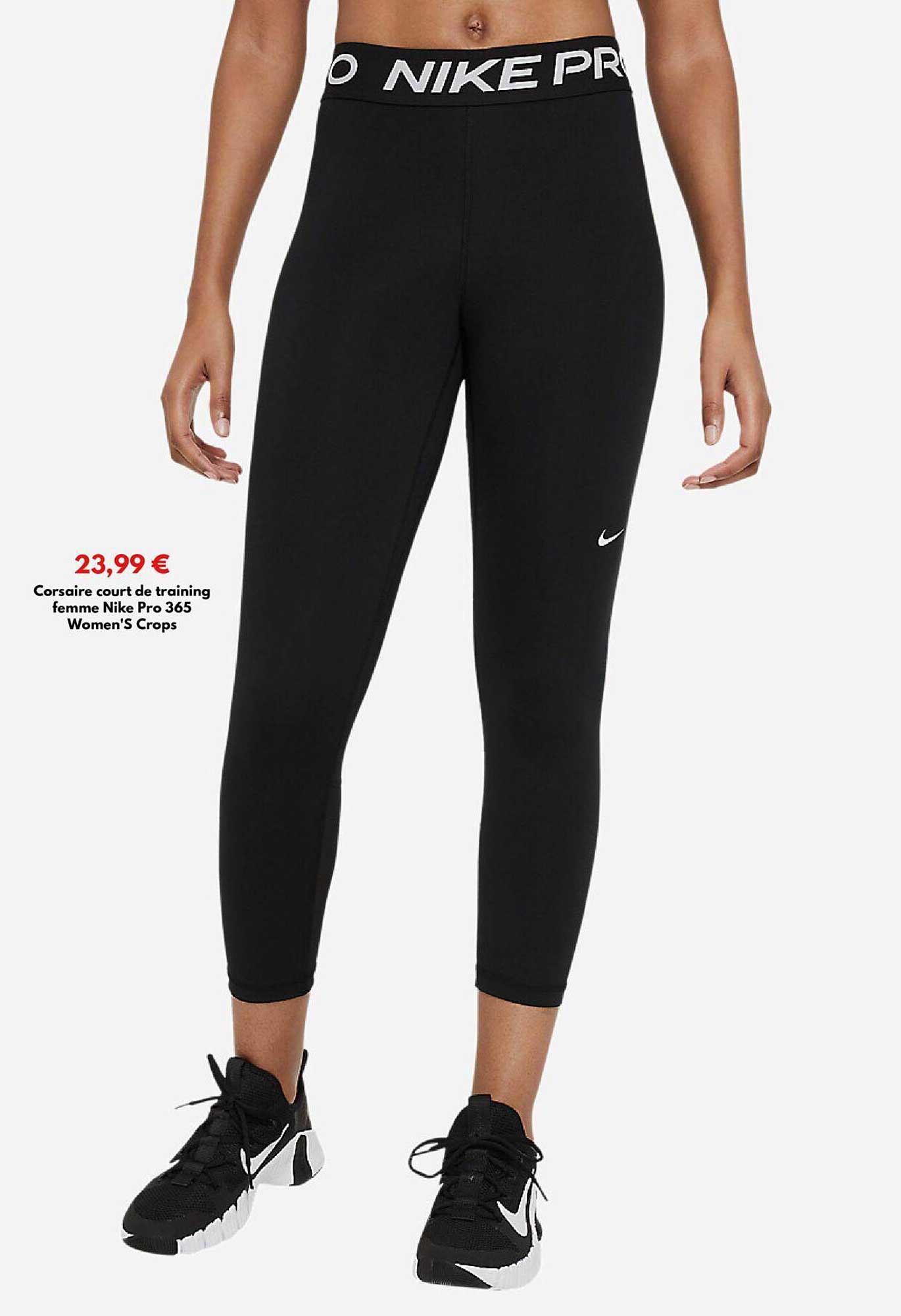 corsaire court de training femme nike pro 365 women's crops