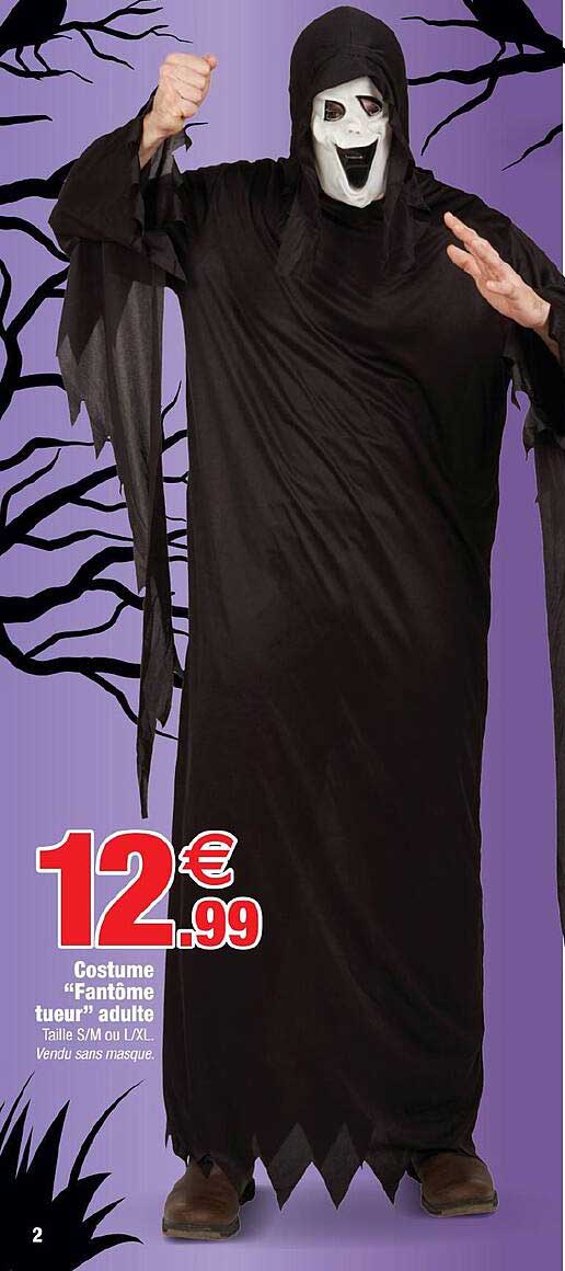 costume "fantôme tueur" adulte