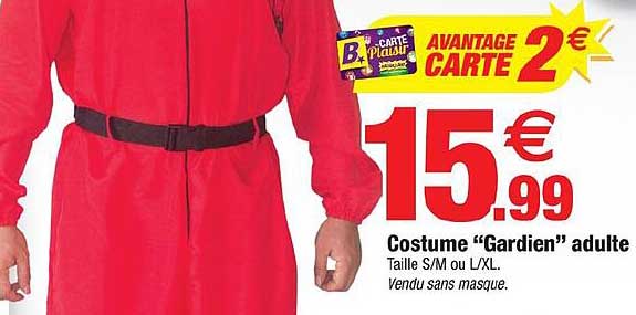 costume "gardien" adulte