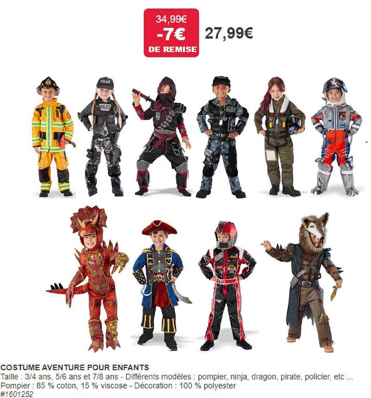 costume aventure pour enfants