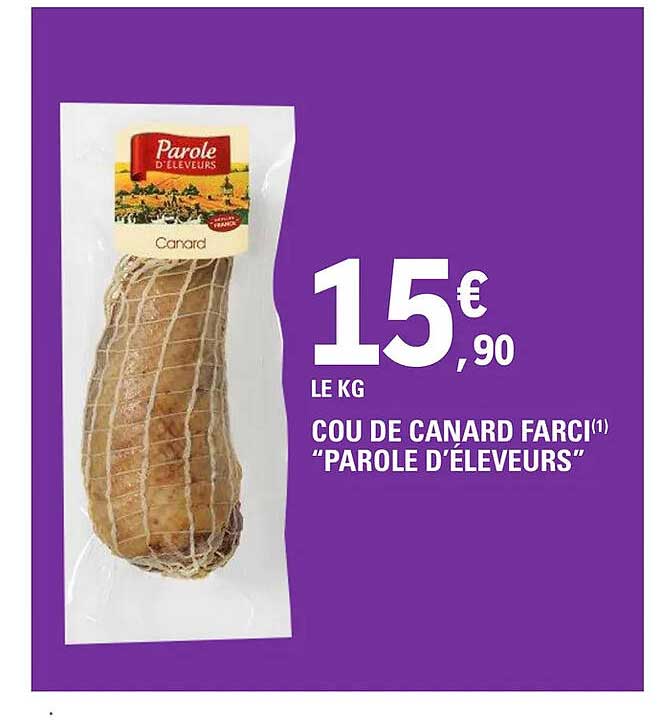 cou de canard farci "parole d'éleveurs"