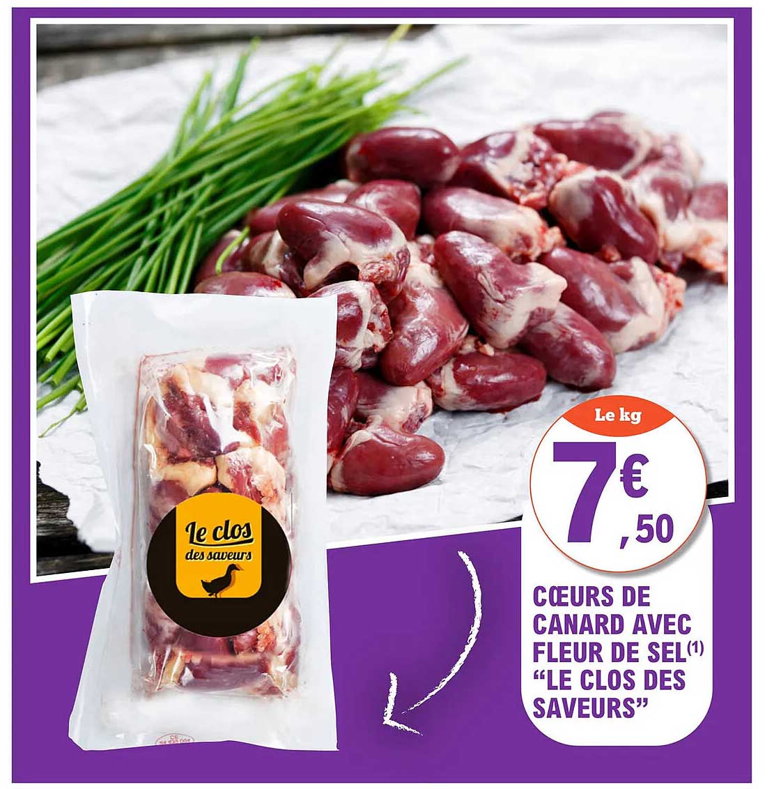 cœurs de canard avec fleur de sel "le clos des saveurs"