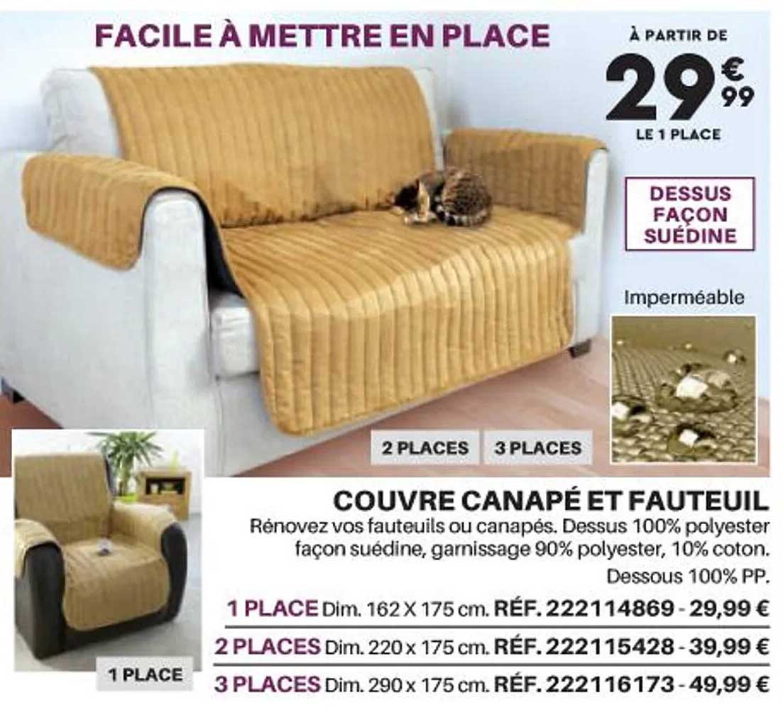 couvre canapé et fauteuil