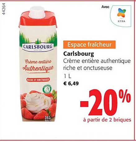 crème entière authentique riche et onctueuse carlsbourg