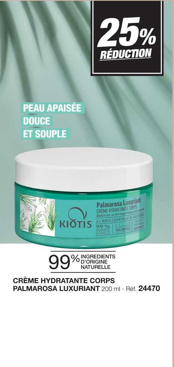 crème hydratante corps palmarosa luxuriant