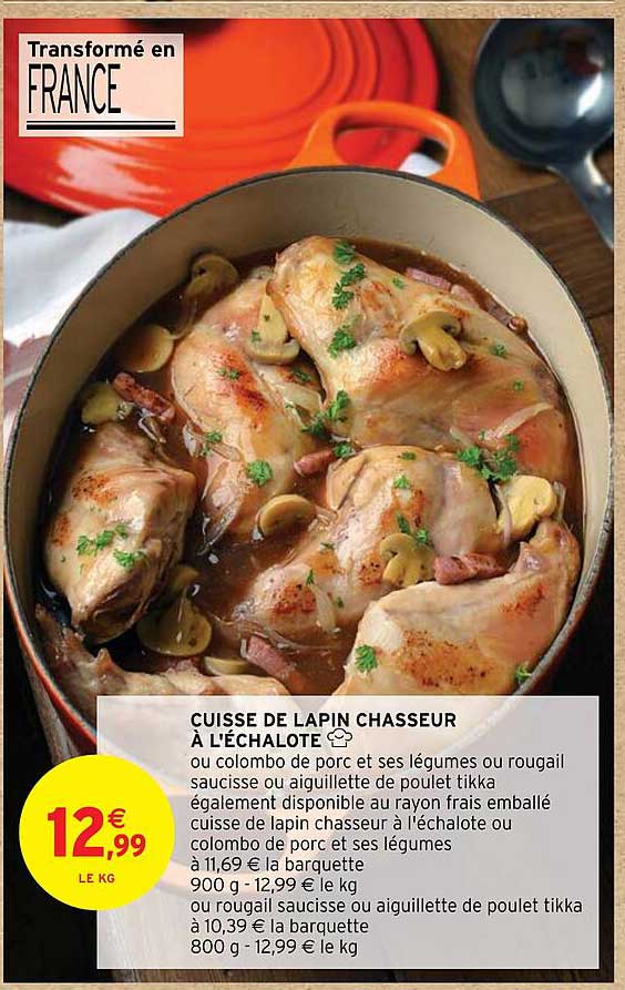 cuisse de lapin chasseur à l'échalote