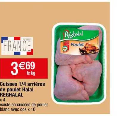cuisses ¼ arrières de poulet halal reghalal