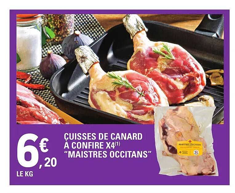 cuisses de canard à confire x4 "maistres occitans"