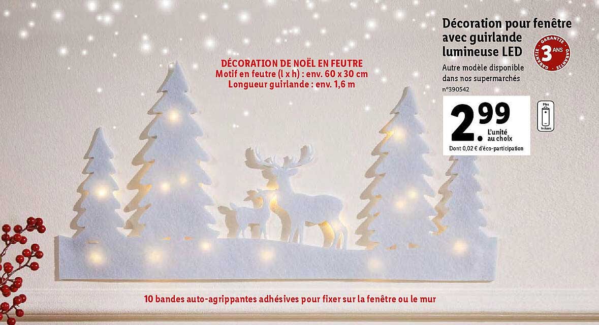 Décoration Pour Fenêtre Avec Guirlande Lumineuse Led