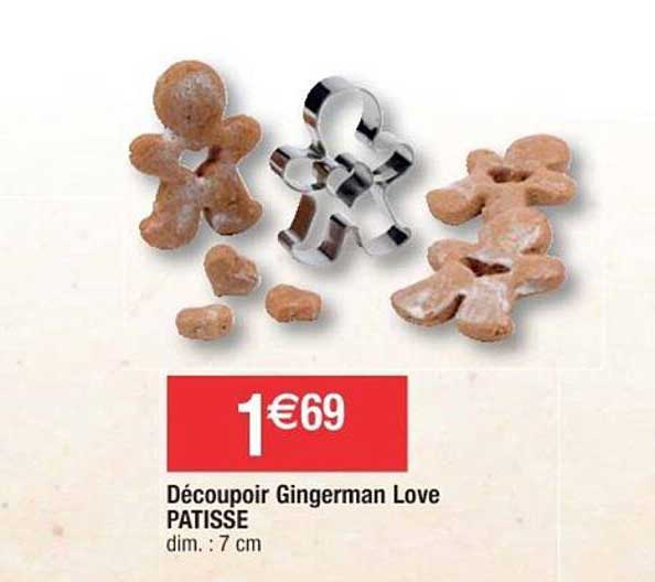 découpoir gingerman love patisse
