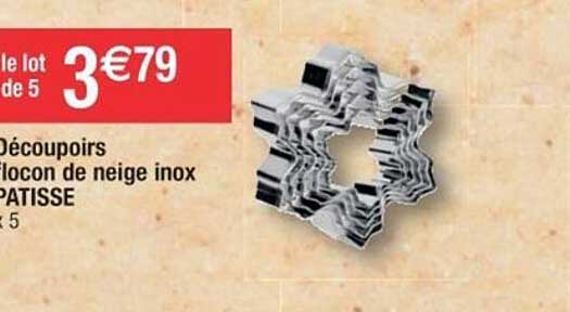 découpoirs flocon de neige inox patisse