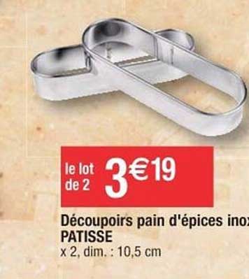 découpoirs pain d'épices inox patisse