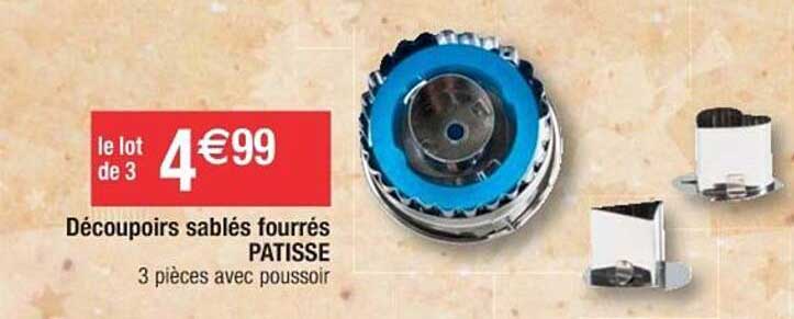 découpoirs sablés fourrés patisse