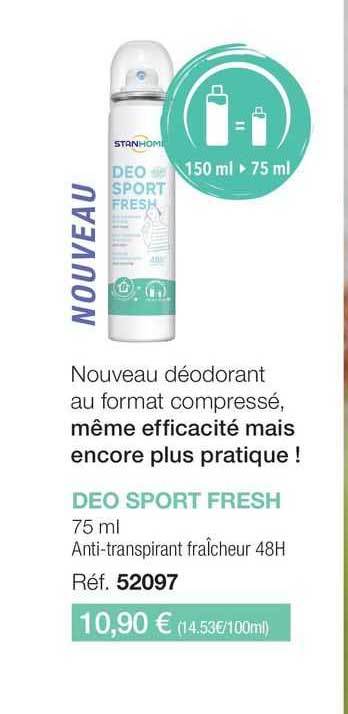 deo sport fresh anti-transpirant fraîcheur 48h