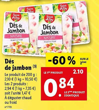 dés de jambon saint alby