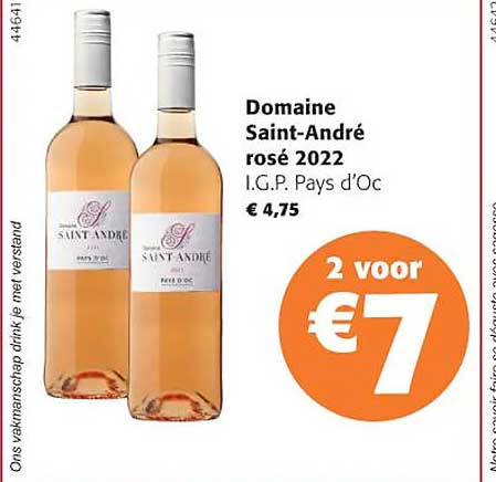 domaine saint-andré rosé 2022 i.g.p. pays d'oc
