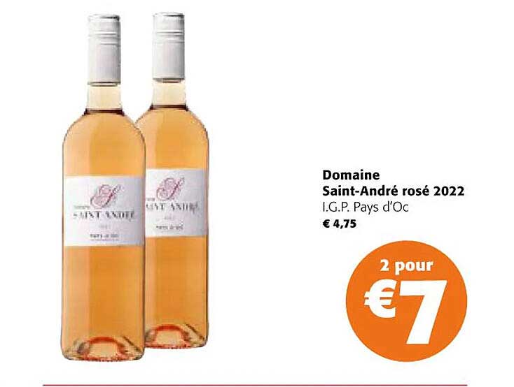 domaine saint-andré rosé 2022 i.g.p. pays d'oc