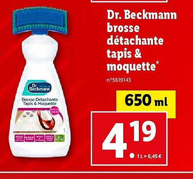 dr.beckmann brosse détachante tapis & moquette