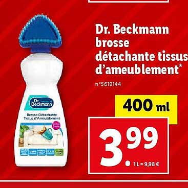 dr.beckmann brosse détachante tissus d'ameublement