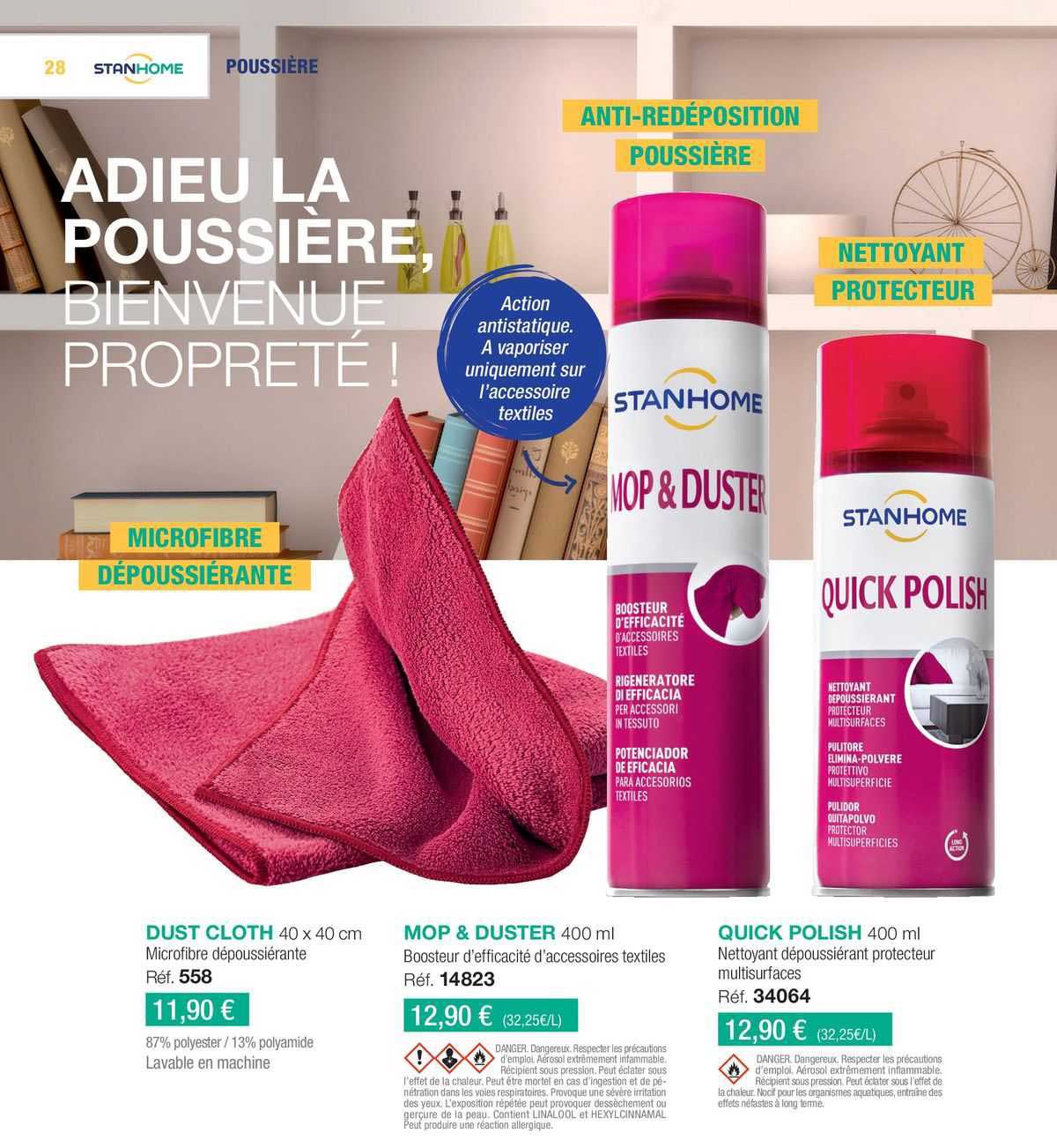 Dust Cloth 40 X 40 Cm Microfibre Dépoussièrante Mop & Duster Boosteur D'efficacité D'accessoires Textiles Quick Polish Nettoyant Dépoussièrant Protecteur Multisurfaces