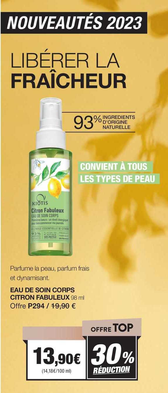 eau de soin corps citron fabuleux