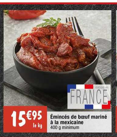 émincés De Bœuf Mariné à La Mexicaine