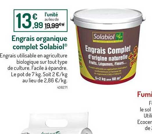 engrais organique complet solabiol