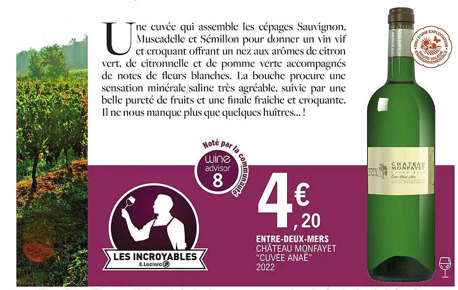 entre-deux-mers château monfayet "cuvée anaë" 2022