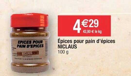 épices Pour Pain D'épices Niclaus
