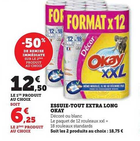 essuie-tout extra long okay