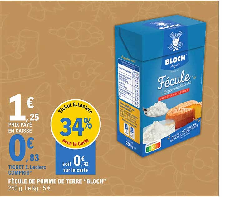 fécule de pomme de terre "bloch"