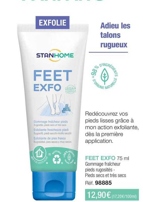 feet exfo gommage fraîcheur pieds rugosités - pieds secs et très secs