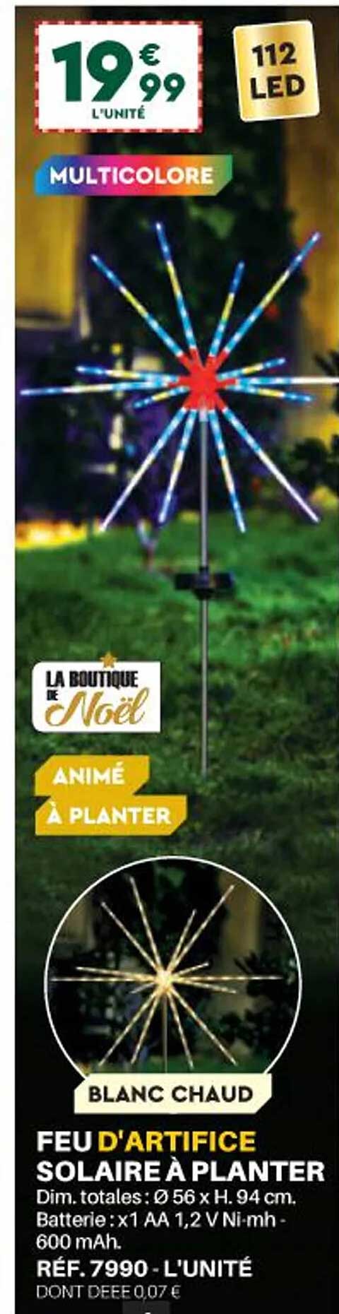 feu d'artifice solaire à planter