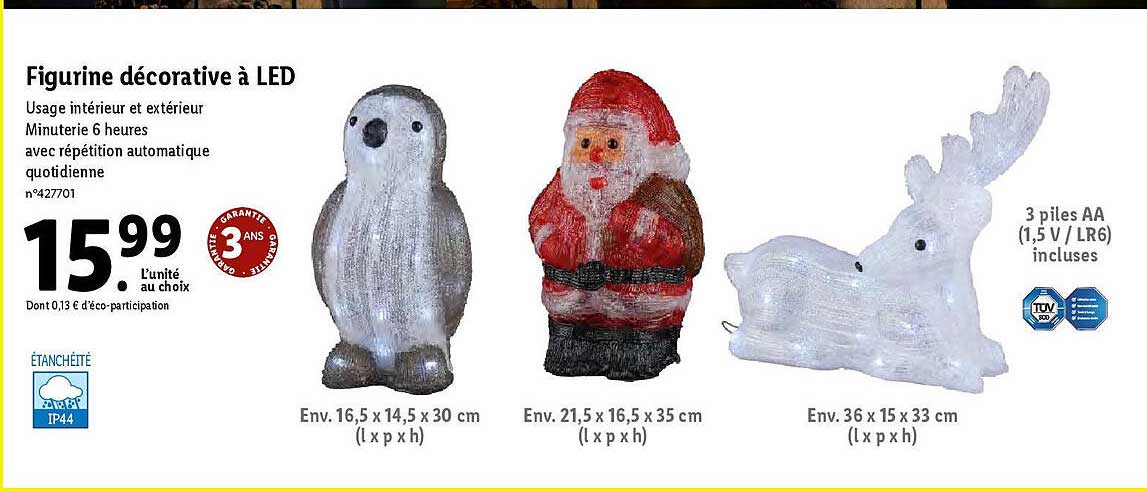 figurine décorative à led