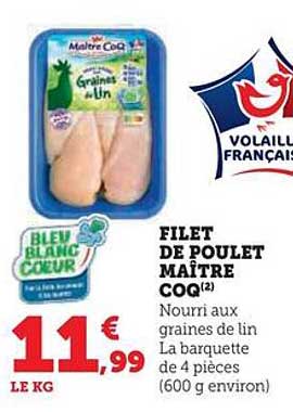 filet de poulet maître coq