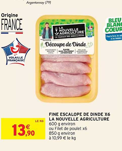 fine escalope de dinde x 6 la nouvelle agriculture