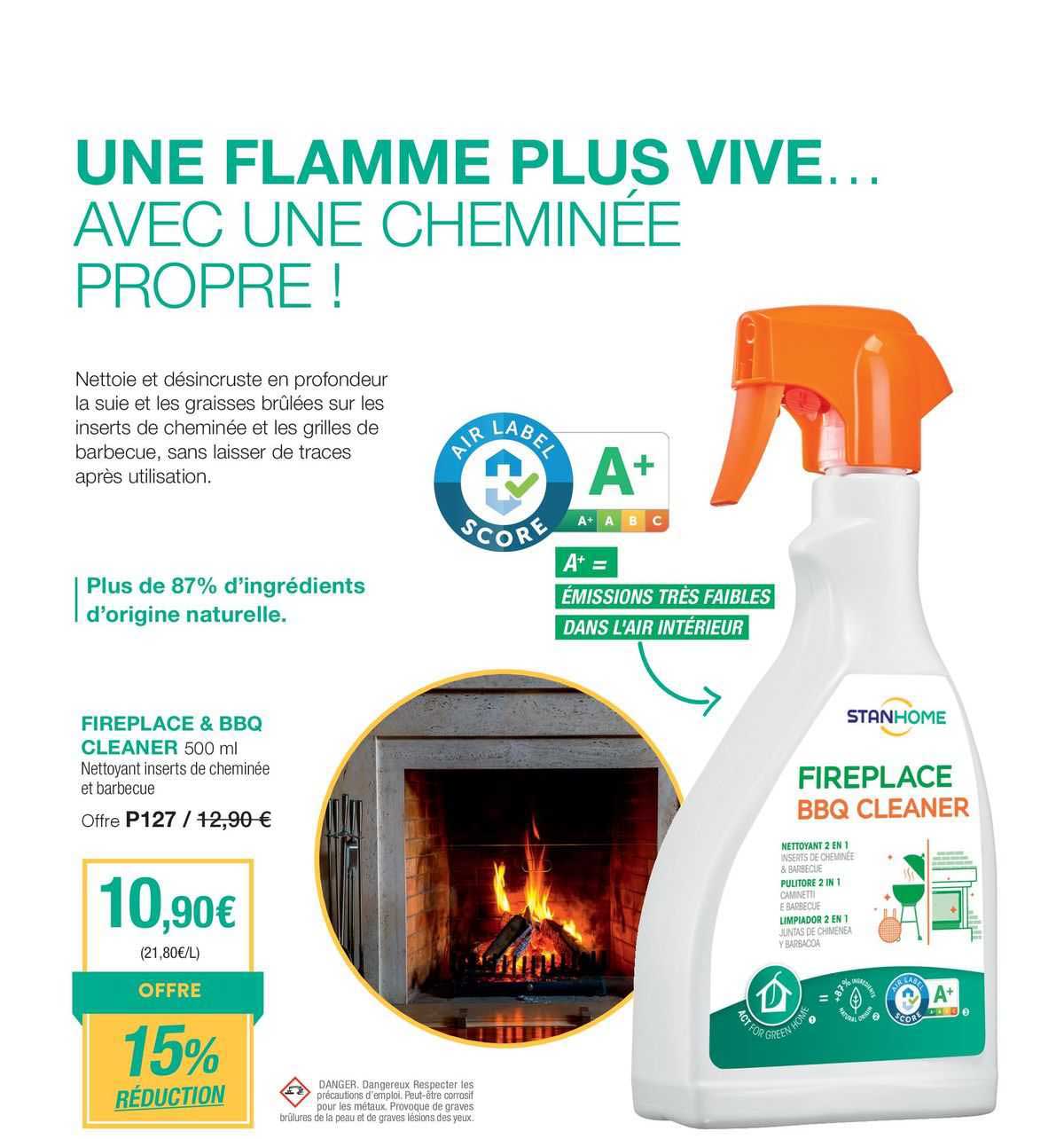 fireplace & bbq cleaner nettoyant inserts de cheminée et barbecue