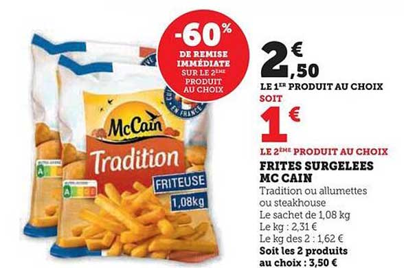 frites surgelées mc cain