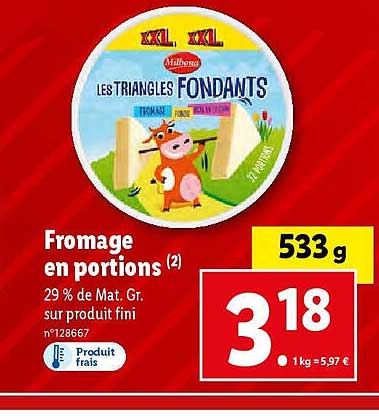 Fromage En Portions Milbona