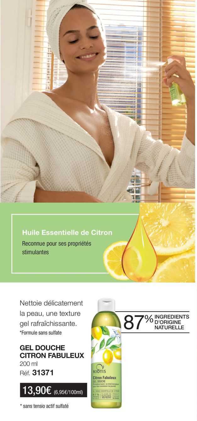 gel douche citron fabuleux