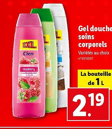Gel Douche Soins Corporels