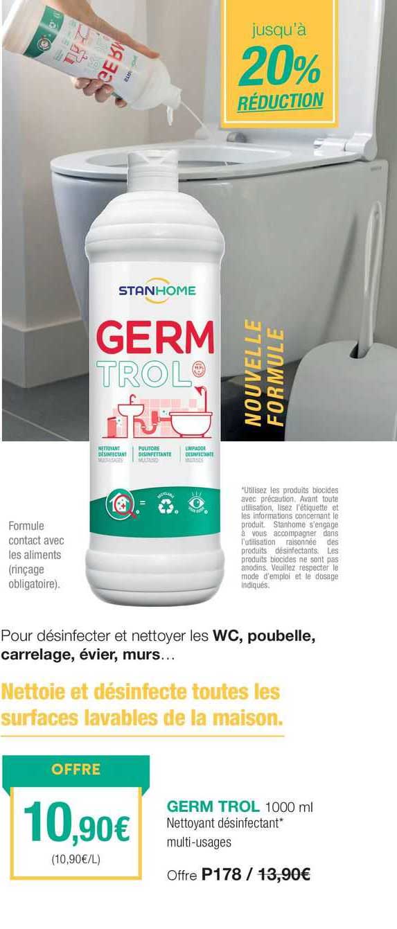 germ trol nettoyant désinfectant multi-usages